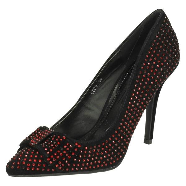 Anne Michelle Ladies Anne Michelle Diamante Bow Detail Party Shoes