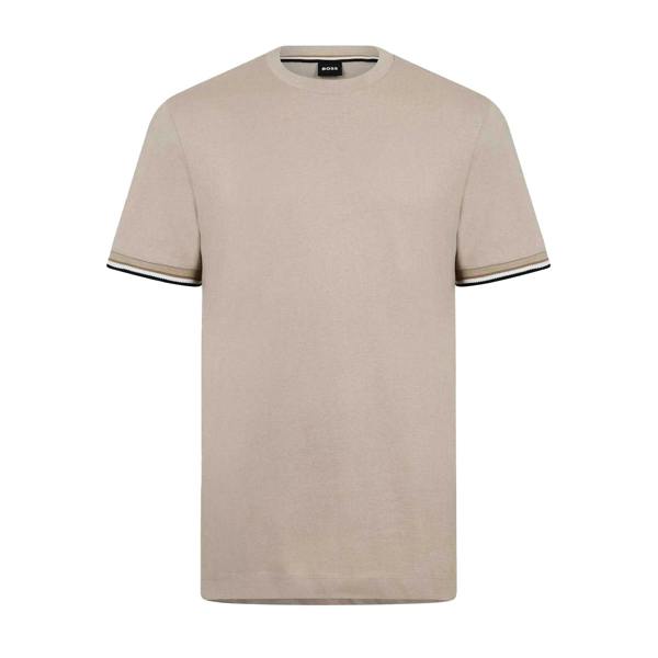 Boss Mens Thompson 04 Regular T-Shirt - Light Beige - 