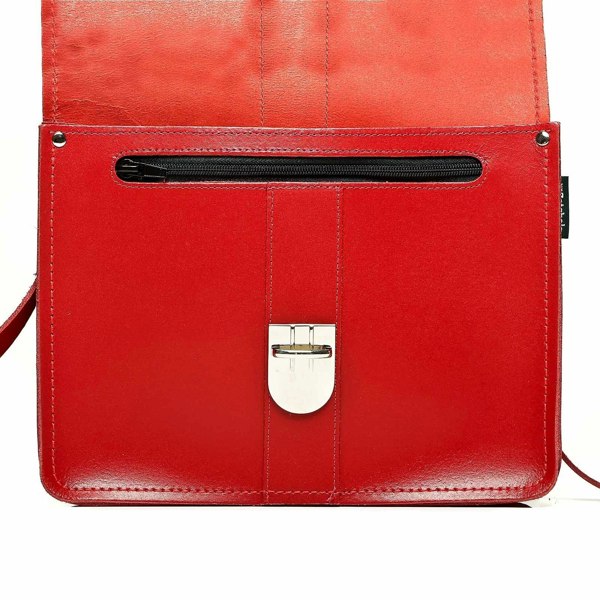 Zatchels Leather Shoulder Bag - Red