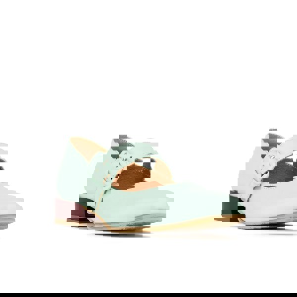 Embassy London Bliss - Mint & Red - Women's block heel square toe leather Mary-Jane