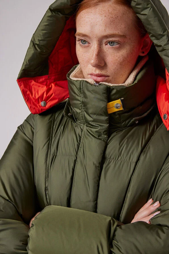 Parajumpers Liu Rosemary Green Long Down Jacket