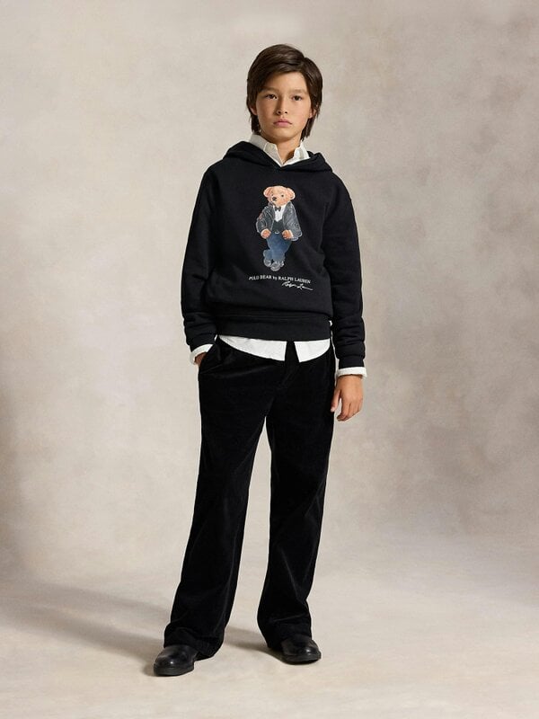 Ralph Lauren Kids Ralph Lauren Boys Polo Bear Hoodie in Black