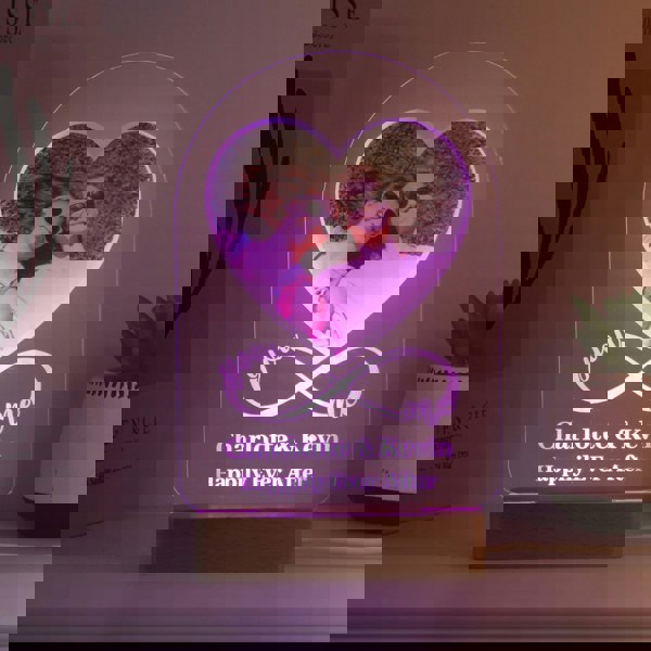 Personalised Memento Company Personalised Heart Photo Upload LED Light