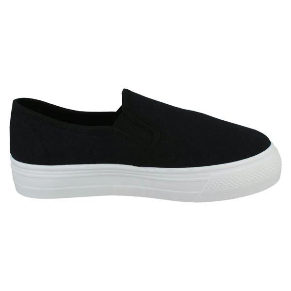 Spot On Ladies Spot On Chunky Sole Slip On Pumps F80556