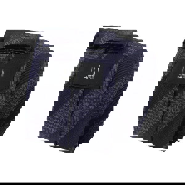 Dunhill luxurious woven silk tie in a longtail and grosgrain stripe pattern