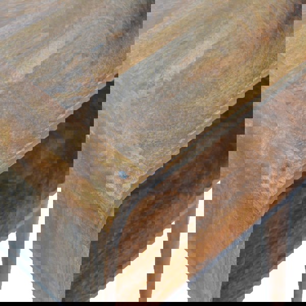 Artisan Furniture Solid Wood Curved Open Chestnut Bedside Table