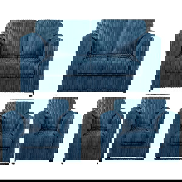 Furnishings For Less Luxor Jumbo Cord 2 Seater and 2 x Armchairs - Full Back