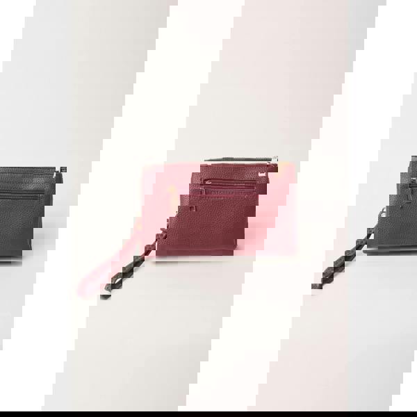 Blue Vanilla Detailed Zip Up Purse With Detachable Strap