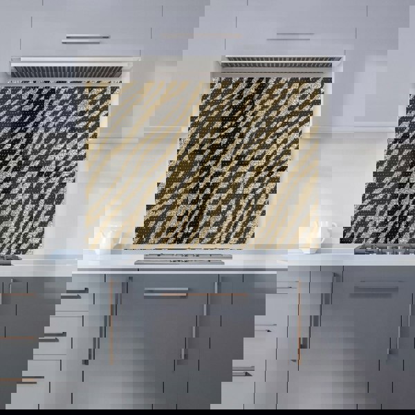 Warren Reed - Designer Golden Zebra Print Kitchen Splashback