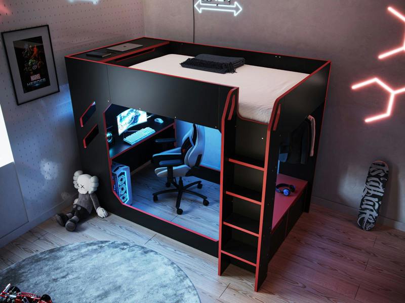 Recoil Shuttle Gaming High Sleeper Black