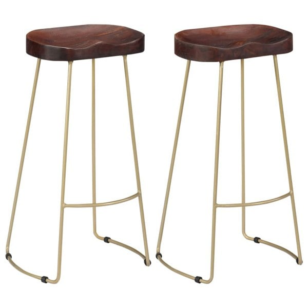 Berkfield Gavin Bar Stools 2 pcs Solid Mango Wood