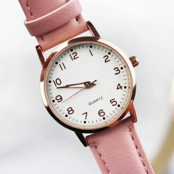 Personalised Holy Communion/Christening Pink Watch - lifestyle shot