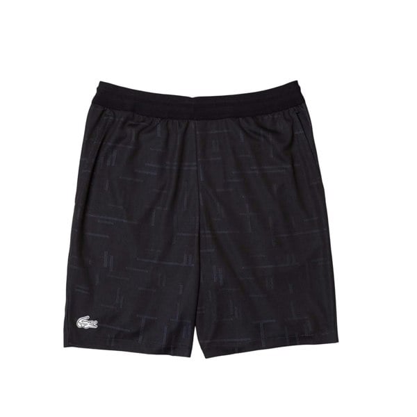 Lacoste Mens Jacquard Tennis Shorts - Black