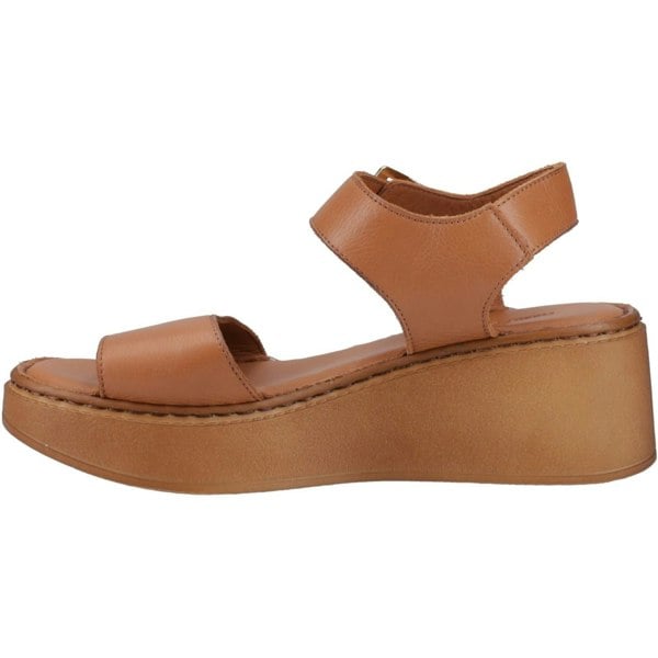 Hush Puppies Beatrix Wedge Leather Women's Sandals - Tan