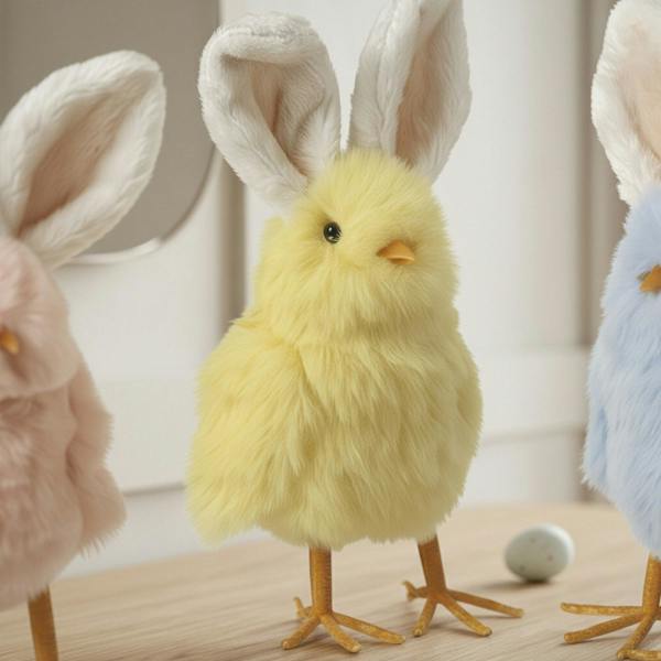 Garden Greatness Trio Spingtime Easter Fluffy Chicks With Ears