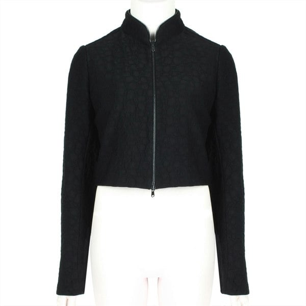 Alaia black textured Cosmos bolero jacket cropped jacket