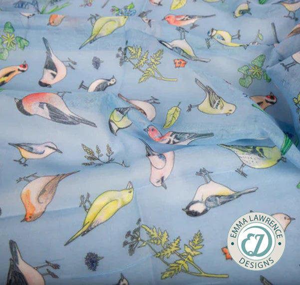 Art on Scarves Recycled Bottle Scarf - Birds