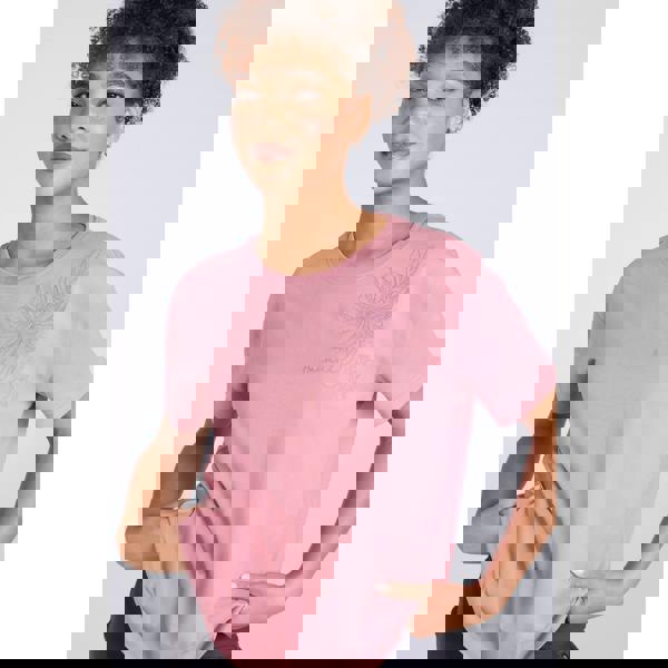 Animal Womens Leena Organic Cotton Boxy T-Shirt - Pink