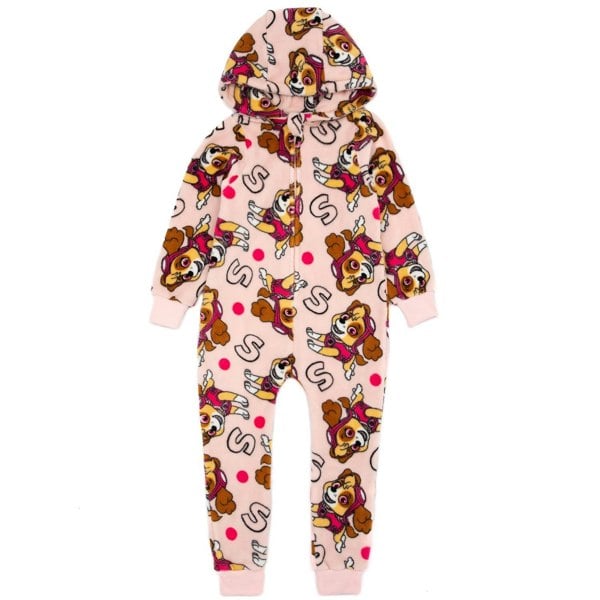 Paw Patrol Girls Skye Hooded Sleepsuit - Pink