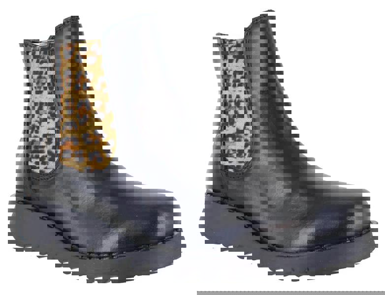 Fly London Salv Womens Wedged Heeled Chelsea Leather Ankle Boots