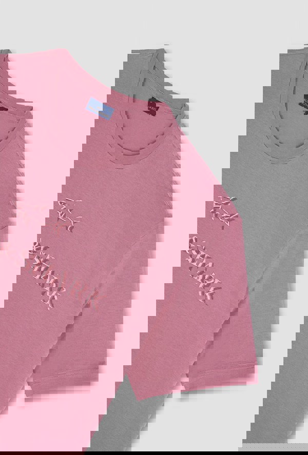 Paul & Shark Men's Cotton Jersey T-Shirt with Logo Embroidery - Pink