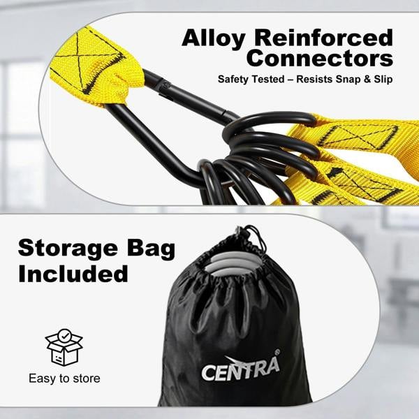 Centra Resistance Bands Set with Handle Latex Home Crossfit Yoga Tube Strength Training