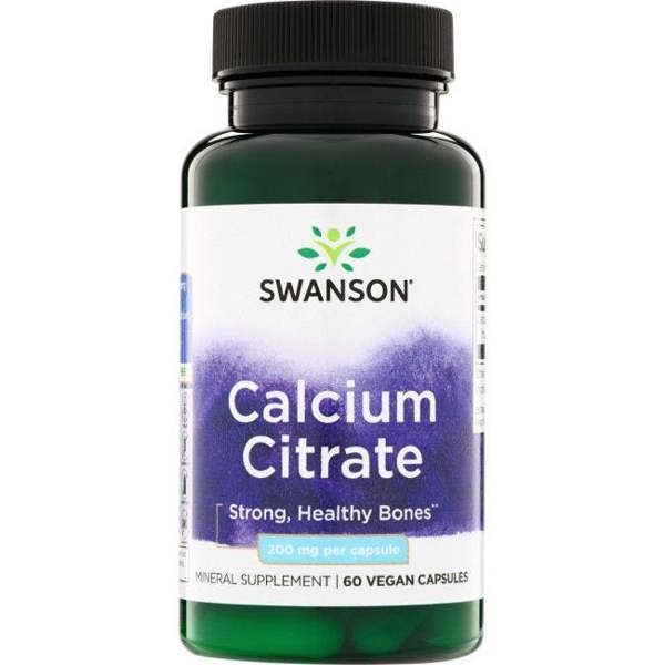 Swanson Calcium Citrate, 200mg - 60 caps