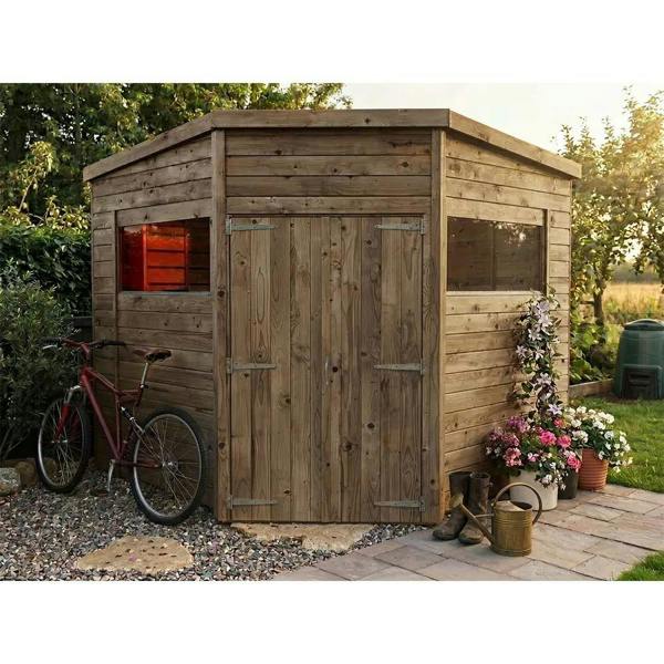 Dunster House Overlord Modular Corner Shed W8' x D8' / W2.4m x D2.4m, Superfelt Included