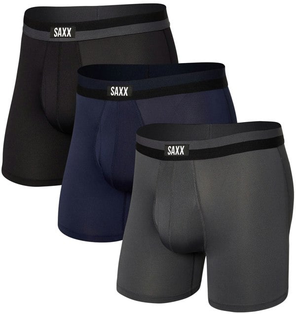 SAXX Men's SAXX Multi-Sport Mesh 6" Boxer Briefs TRIPLE PACK {SAXX-PP3MS}