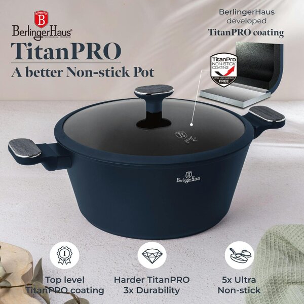 Berlinger Haus BH8378  28 cm Casserole with Lid | Deep Sea