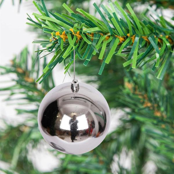 6cm Shatterproof Mid Grey Christmas Bauble Set, 6 Pack and 18 Pack Tree Decorations image 7