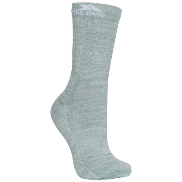 Trespass Womens/Ladies Helvellyn Trekking Socks (Pack Of 3) - Rose Melange/Blue Melange/Sage Melange - 