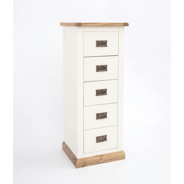 Cabinet Bits Tropea 5 Drawer Narrow Chest of Drawers Bras Drop Handle