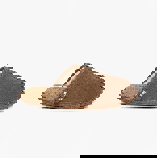 Totes Isotoner Mens Memory Foam Mule Slippers Tan