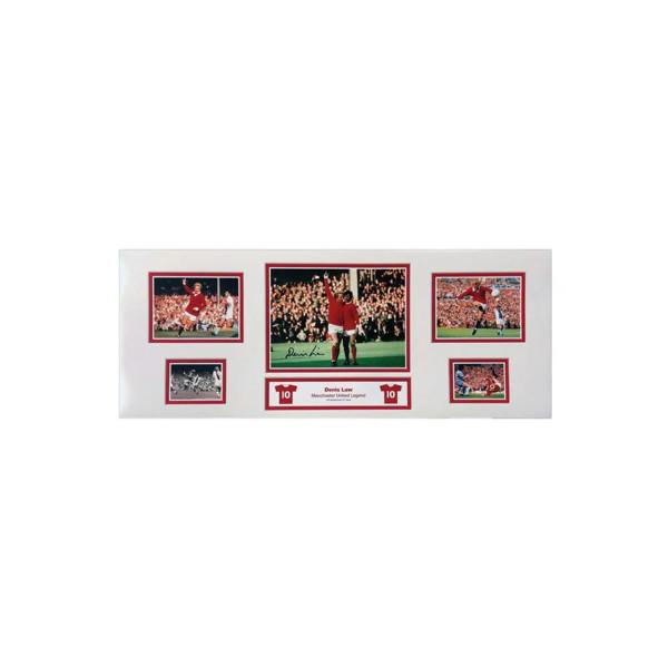 Denis Law signed Manchester United storyboard — Standard Framing