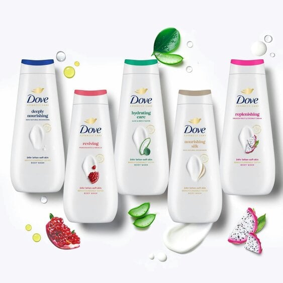 Dove Advanced Care Nourishing Silk Body Wash 24H Renewing Micromoisture, 400ml