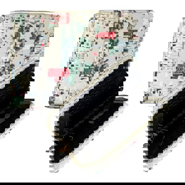 Fores Collection London Themed Zip-Around Purse with Crown Zip Pull