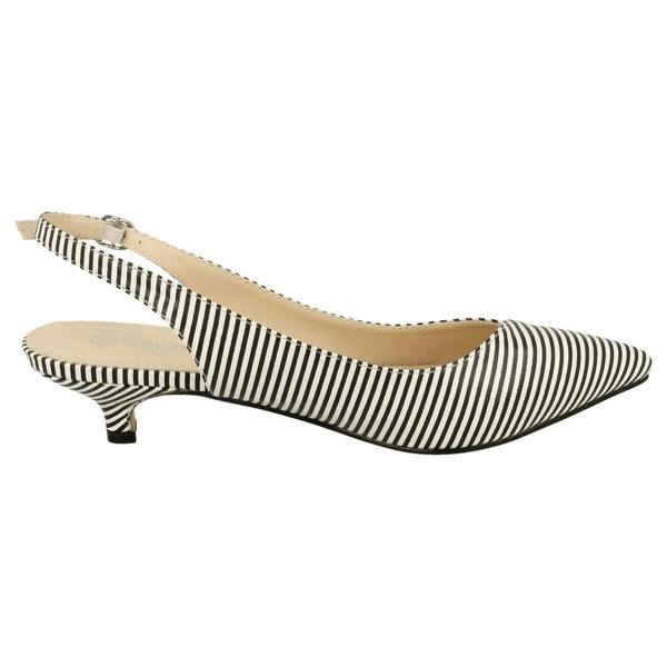 Savannah Ladies Savannah Striped Slingback Court Shoes