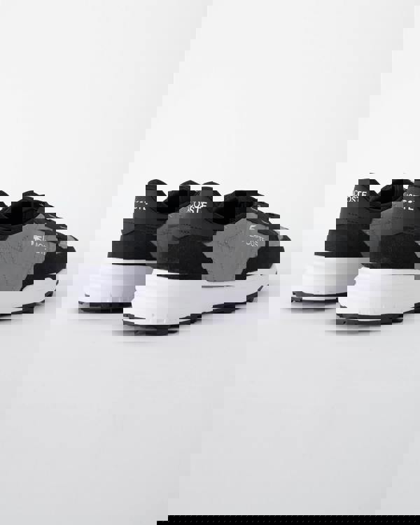back of Lacoste Elite Active Evo Mens Trainers in Black and White