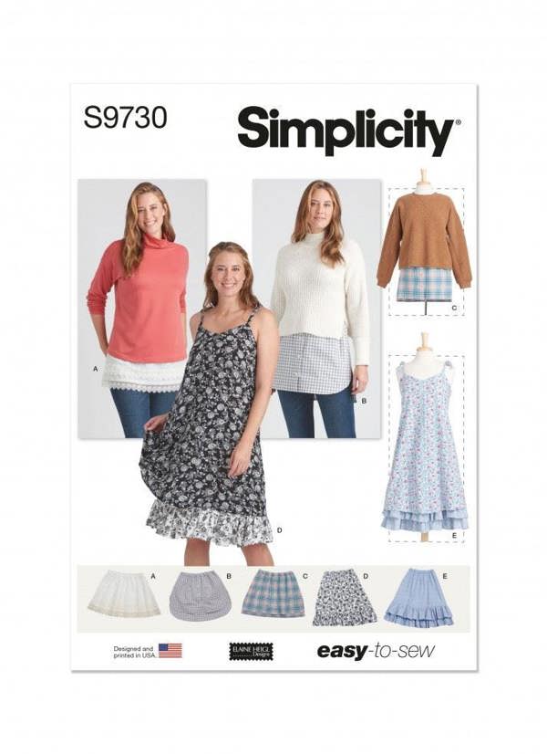 Simplicity Sewing Pattern 9730, Skirts for Women, A (S-M-L-XL-XXL) - Easy