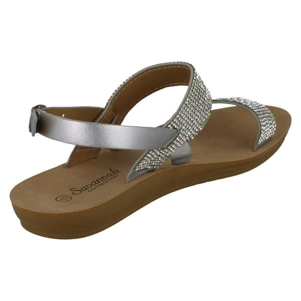 Savannah Ladies Savannah Diamante Sandals F00242