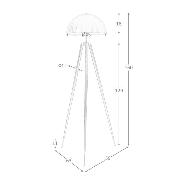 Angel Cerdá Polished gold steel and black steel floor lamp 8100
