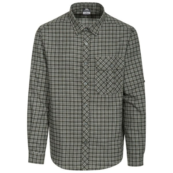 Trespass Mens Snyper Checked Shirt - Green