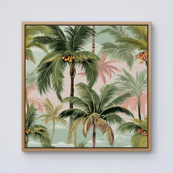 Warren Reed Palm Trees Pattern Framed Canvas