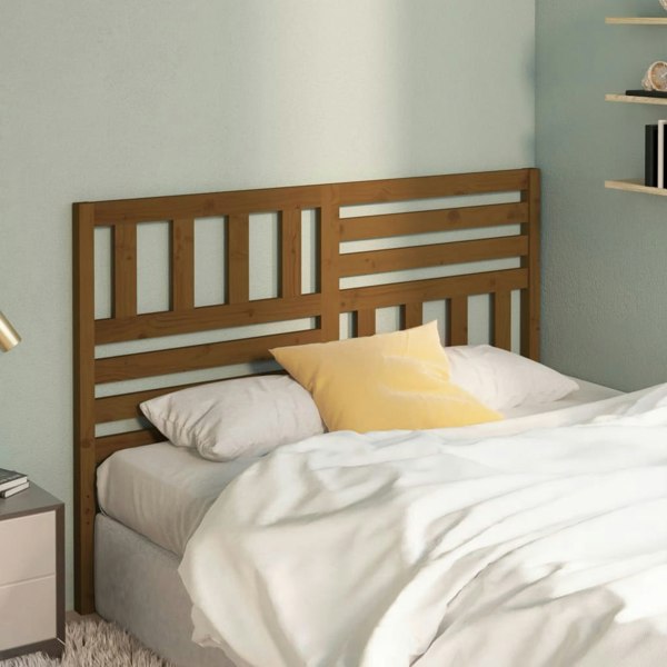 Berkfield Bed Headboard Honey Brown 156x4x100 cm Solid Wood Pine