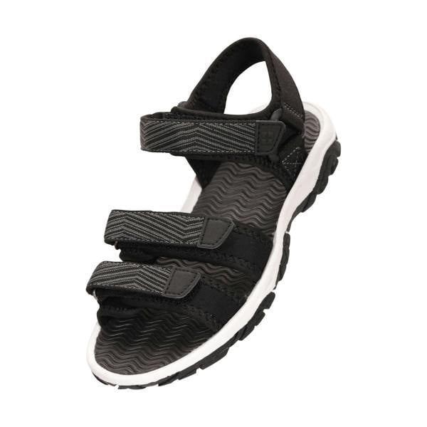 Mountain Warehouse Childrens/Kids 3 Touch Fastening Strap Sandals - Black - 