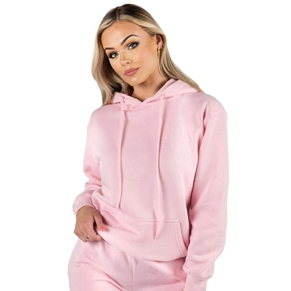 Wellworth Baby Pink Womens Loungewear Hoodie Soft Comfy Pullover Casual Wear