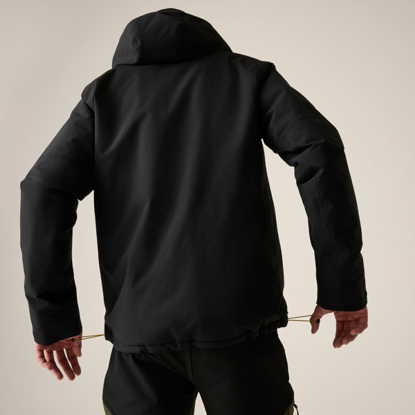 Regatta Mens Highton Two Tone Waterproof Stretch Insulated Jacket - Black/Sunset