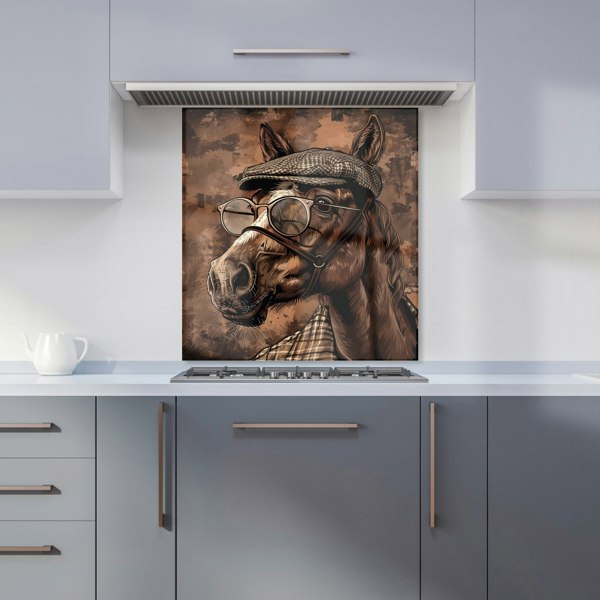 Warren Reed - Designer Dapper Horse with Tweed Cap Kitchen Splashback