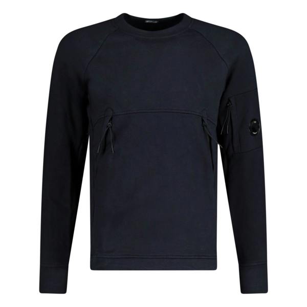 CP Company Arm Lens Zip Sweatshirt Navy - chancefashionco